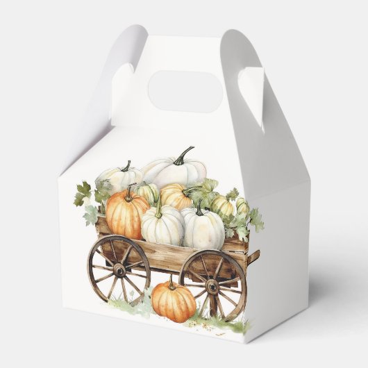 秋カボチャひまわり赤ちゃんシャワーありがとう フェイバーボックス (裏面サイド)