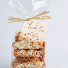 秋カボチャひまわり赤ちゃんシャワー フェイバータグ