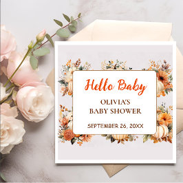 秋カボチャひまわり スタンダードカクテルナプキン