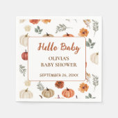 秋カボチャひまわり スタンダードカクテルナプキン (正面)