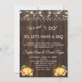 秋カボチャひもライトウッドI do BBQ 招待状 (正面)