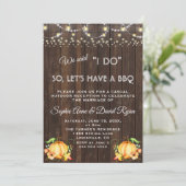 秋カボチャひもライトウッドI do BBQ 招待状 (スタンド正面)