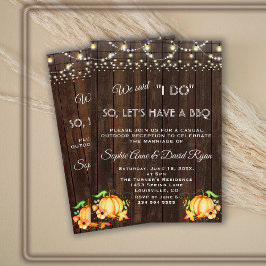秋カボチャひもライトウッドI do BBQ 招待状