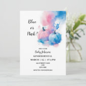 秋カボチャをテーマにしたジェンダーの発表 招待状 (スタンド正面)