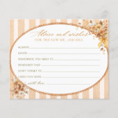 秋カボチャアドバイスとウィズブライダルシャワーカード (正面)