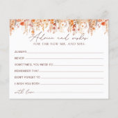 秋カボチャアドバイスとウィズブライダルシャワーカード (正面)