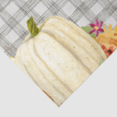 秋カボチャオレンジ白い葉グレーバッファロープレイド 薄葉紙 (詳細)