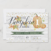 秋カボチャカスタムンエイジ誕生日パーティー 招待状 (正面)