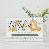 秋カボチャカスタムンエイジ誕生日パーティー 招待状 (スタンド正面)