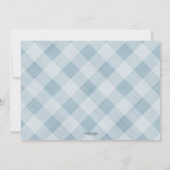 秋カボチャギンガム紙吹雪ボーイベビーシャワー 招待状 (裏面)