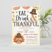 秋カボチャゴッブルサンクスギビングディナートルコ 招待状 (スタンド正面)