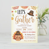 秋カボチャゴッブルサンクスギビングディナートルコ 招待状 (スタンド正面)