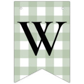 秋カボチャセージ緑ジンガムベビーシャワー バンティングフラッグ (第3の旗)