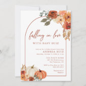 秋カボチャテラコッタベビーシャワー招待状 セーブザデート (正面)