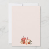 秋カボチャテラコッタベビーシャワー招待状 セーブザデート (裏面)