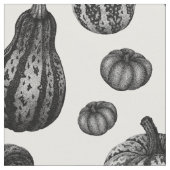 秋カボチャパターンインク点刻法のスケッチの生地 ファブリック (クローズアップ)