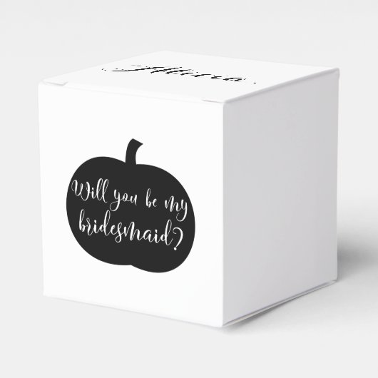 秋カボチャパーソナライズされたブリデスメイド提案 フェイバーボックス (正面サイド)