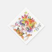 秋カボチャパーティートゥルサンタペ来ーパナプキン スタンダードカクテルナプキン (角)