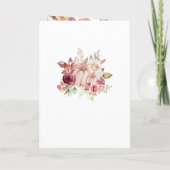 秋カボチャピンクバーガンディ結婚式 プログラム (裏面)