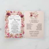 秋カボチャピンクバーガンディ結婚式 プログラム (内部)