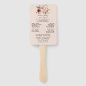 秋カボチャピンクバーガンディ結婚式 プログラム ハンドファン (裏面)