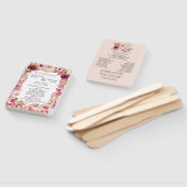 秋カボチャピンクバーガンディ結婚式 プログラム ハンドファン (組立なし)