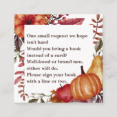 秋カボチャフローラブックベビー エンクロージャーカード (正面)