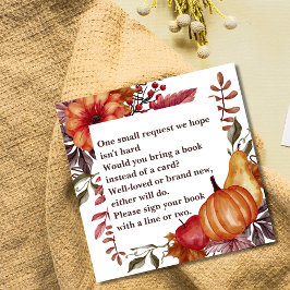 秋カボチャフローラブックベビー エンクロージャーカード