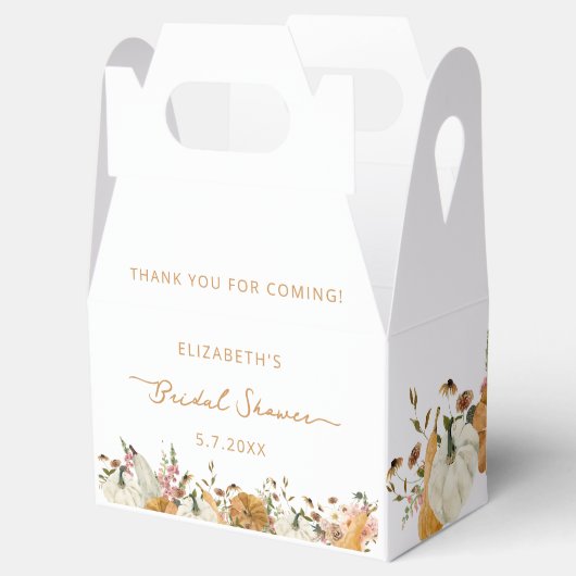 秋カボチャフローラブライダルシャワー フェイバーボックス (オープン)