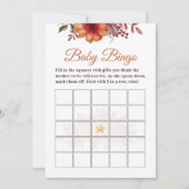 秋カボチャフローラベビーシャワーベビービンゴゲーム 招待状 (正面)