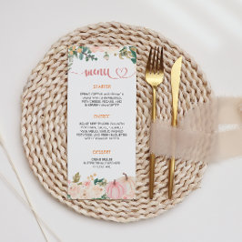 秋カボチャフローラベビーシャワーメニュー メニュー