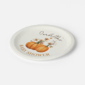 秋カボチャフローラベビーシャワー紙カクテル ペーパープレート (アングル)