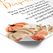 秋カボチャフローラベビースシャワー深夜おむつ ポスター (角)