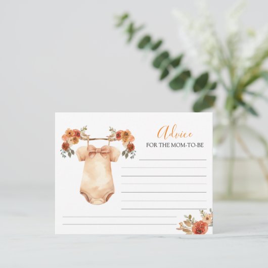 秋カボチャフローラママ用ベビー服アドバイス エンクロージャーカード (スタンド正面)