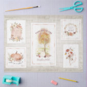 秋カボチャフローラ秋の木のデカ葉ップページ 薄葉紙 (クラフト)