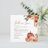 秋カボチャフローラ秋インラブ婚約パーティ 招待状 (スタンド正面)