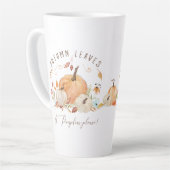 秋カボチャフローラ紅葉水彩 カフェラテマグ (左アングル)