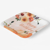 秋カボチャフローラ誕生日 ペーパープレート (傾斜あり)