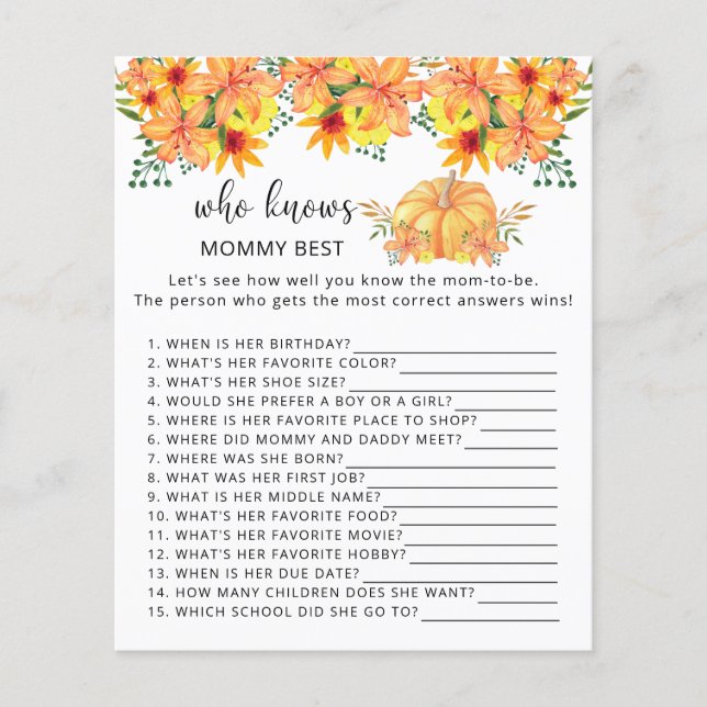 秋カボチャフローラ誰がママを知っ最高のている (正面)