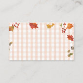 秋カボチャフローラ赤ちゃん服どのように多くのキャンディ エンクロージャーカード (裏面)