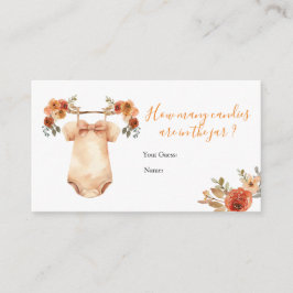 秋カボチャフローラ赤ちゃん服どのように多くのキャンディ エンクロージャーカード