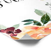 秋カボチャフローラ1st最初の誕生日へようこそ ポスター (角)