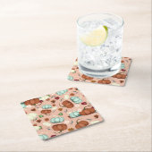 秋カボチャフローラ スクエアペーパーコースター (インサイチュ)