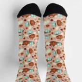 秋カボチャフローラ ソックス (上部)