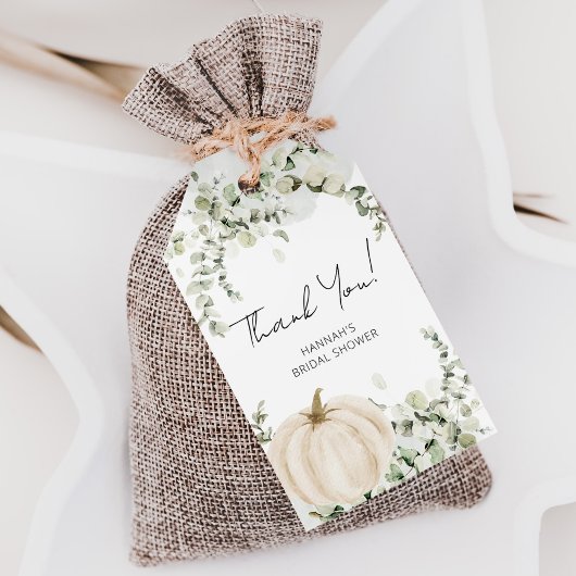 秋カボチャブライダルシャワーお願いサンキュー ギフトタグ