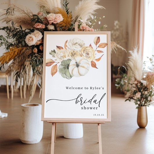 秋カボチャブライダルシャワーへようこそ ポスター