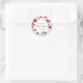 秋カボチャブライダルシャワーステッカー ラウンドシール (バッグ)