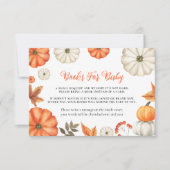 秋カボチャベビーカード ノートカード (正面)