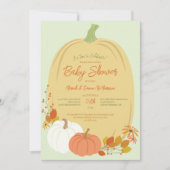秋カボチャベビーシャワー招待状 招待状 (正面)