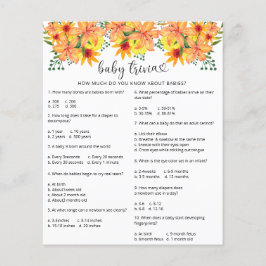 秋カボチャベビートリビア |赤ちゃんシャワーゲーム